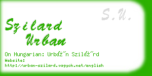 szilard urban business card